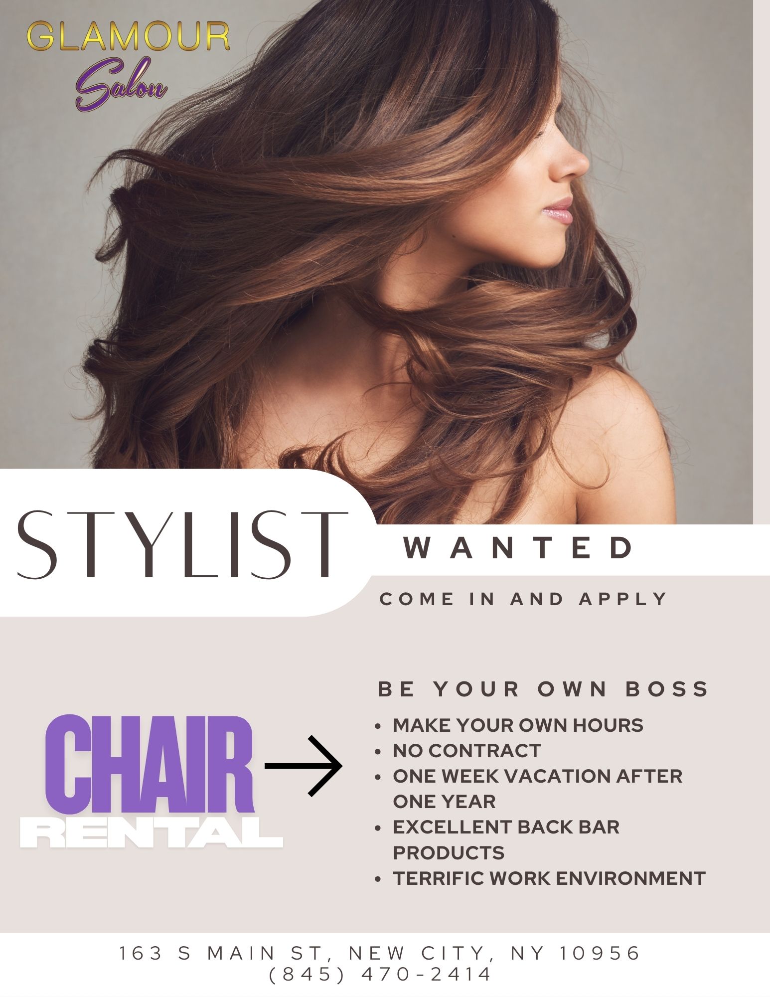glamour salon wanted ad stylist 9242025